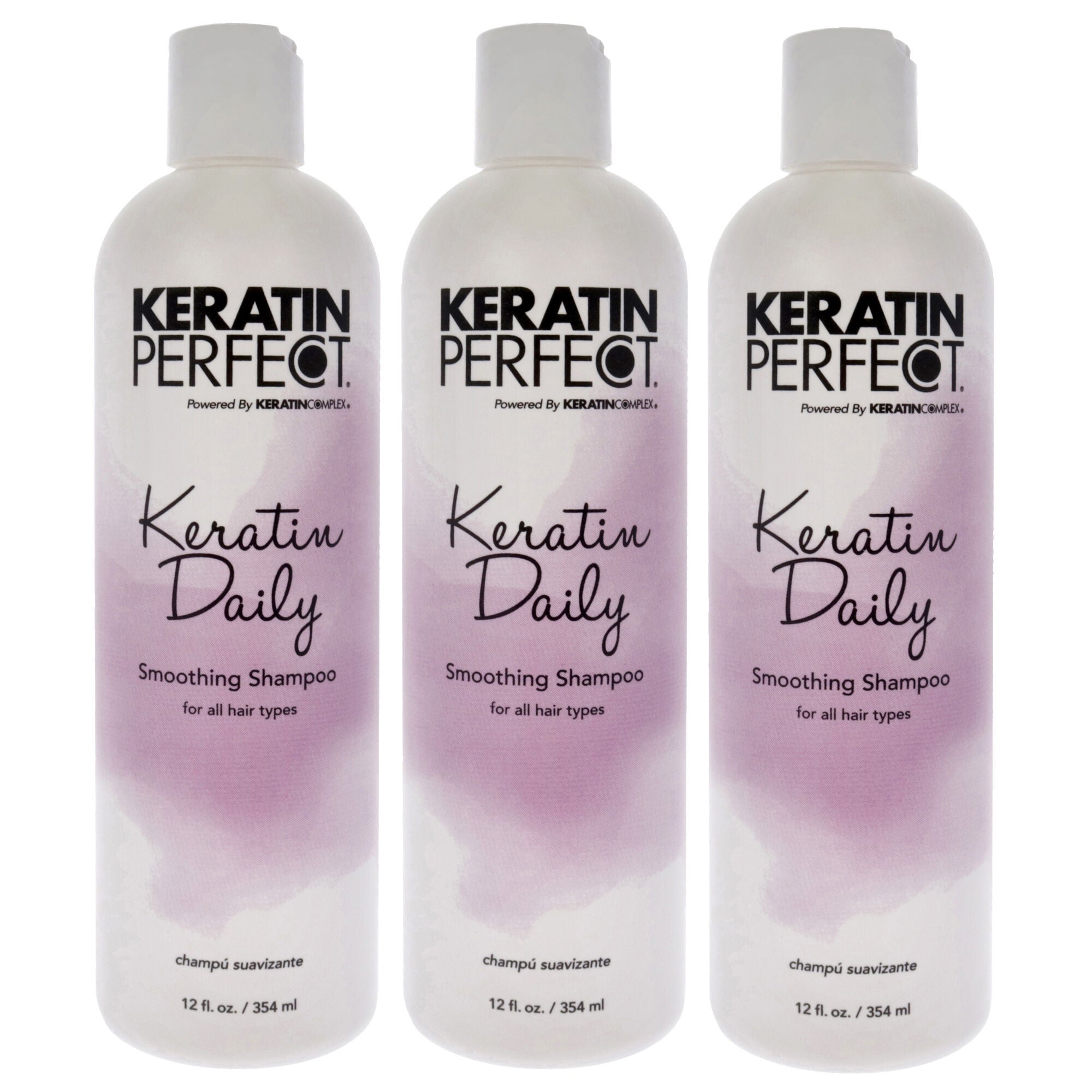 Keratin Daily Shampoo by Keratin Perfect for Unisex - 12 oz Shampoo - Pack of 3, See Description, hi-res image number 0