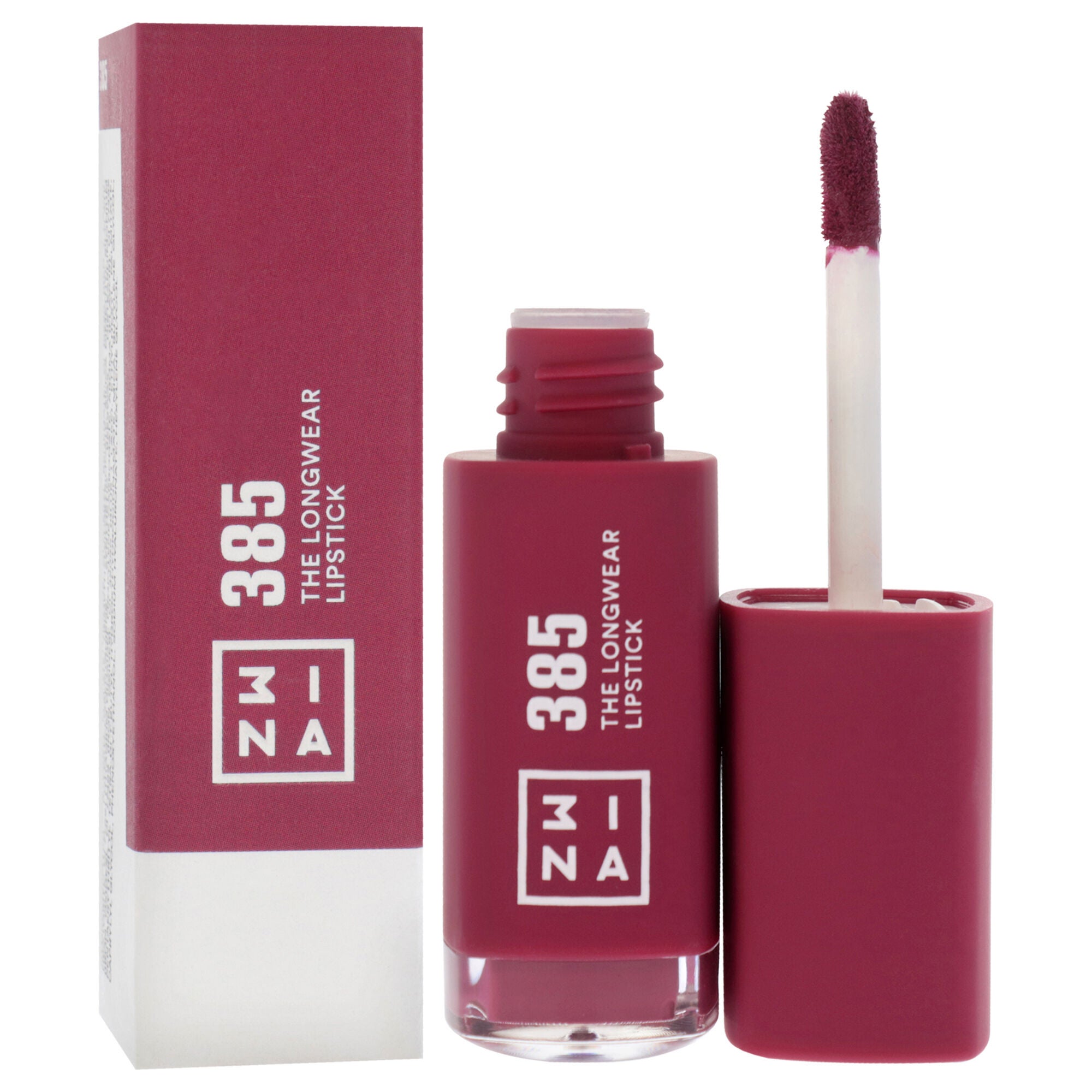The Longwear Lipstick - 385 Burgundy by 3INA for Women - 0.20 oz Lipstick, See Description, alternate image number 1