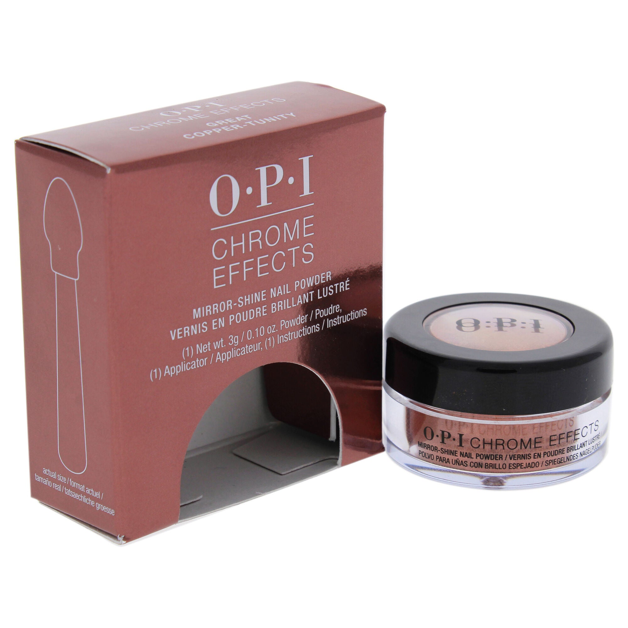 Chrome Effects Mirror Shine Nail Powder - Great Copper-Tunity by OPI for Women - 0.1 oz Nail Powder, See Description, alternate image number 1