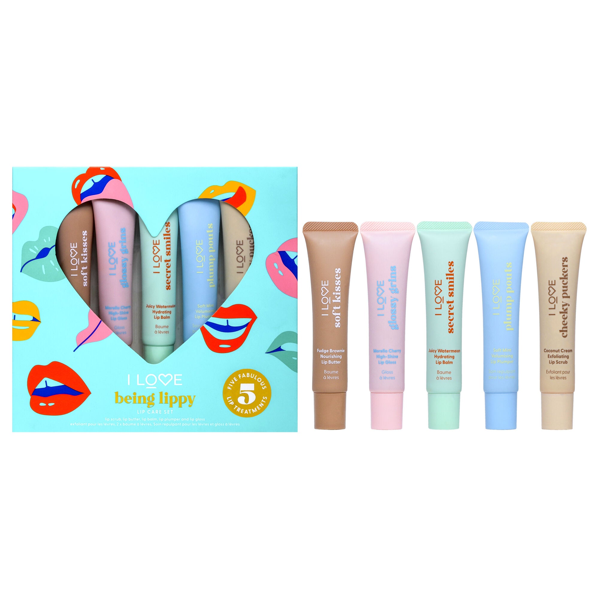 Being Lippy Lip Care Set by I Love Cosmetics for Women - 5 Pc Set, See Description, hi-res image number 0