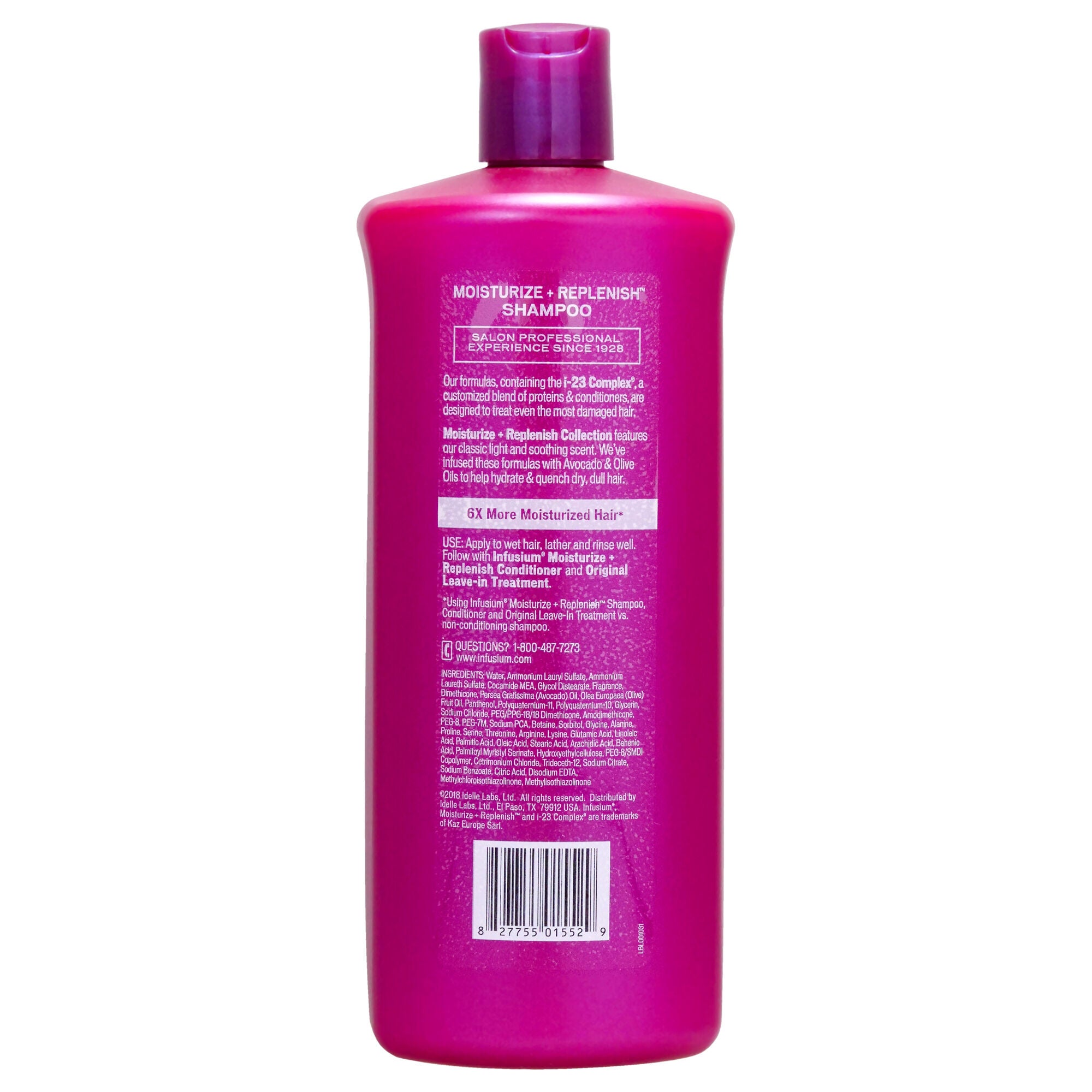Moisturize and Replenish Shampoo by Infusium for Unisex - 33.8 oz Shampoo, See Description, alternate image number 1