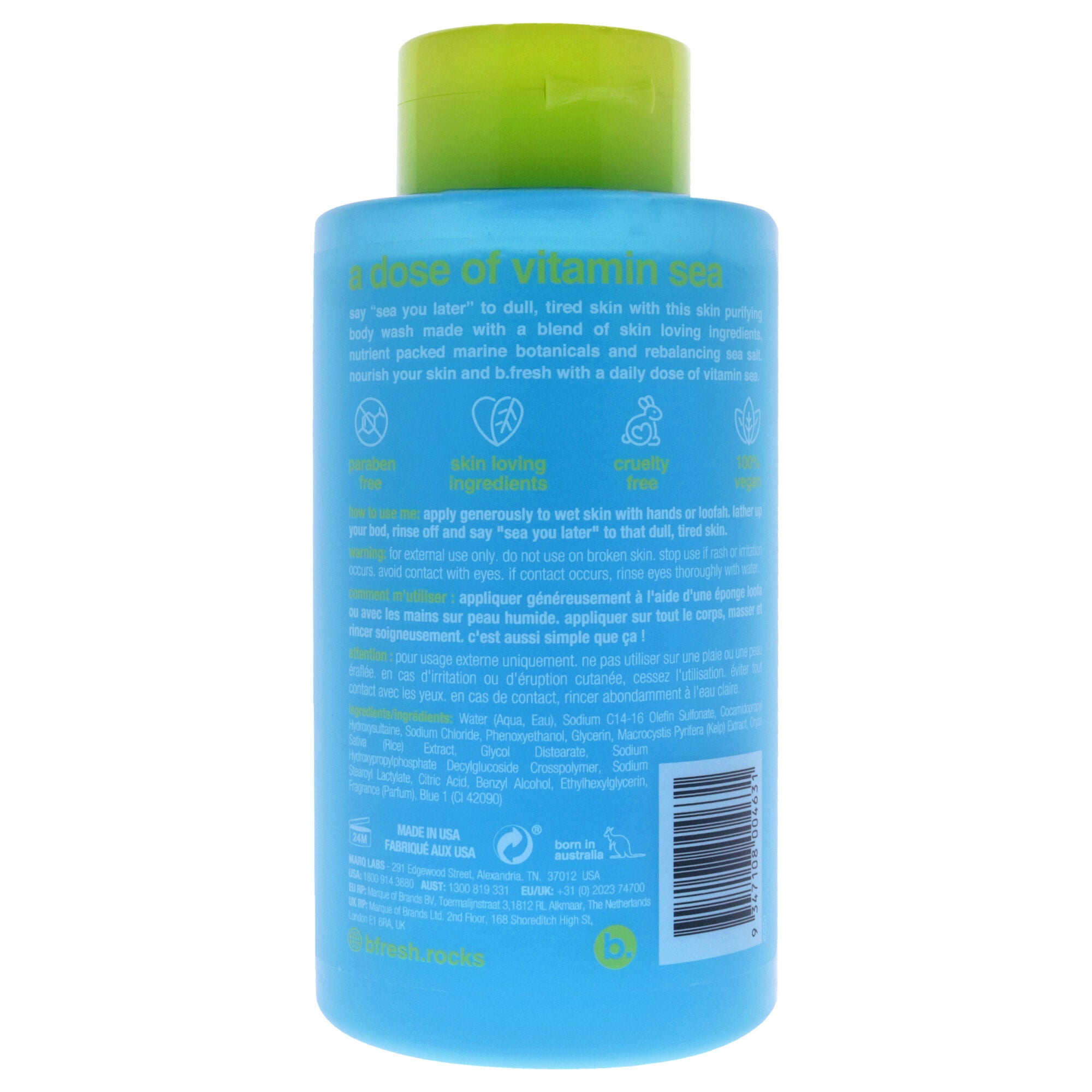 Vitamin Sea Purifying Body Wash by B.fresh for Unisex - 16 oz Body Wash, , alternate image number 3