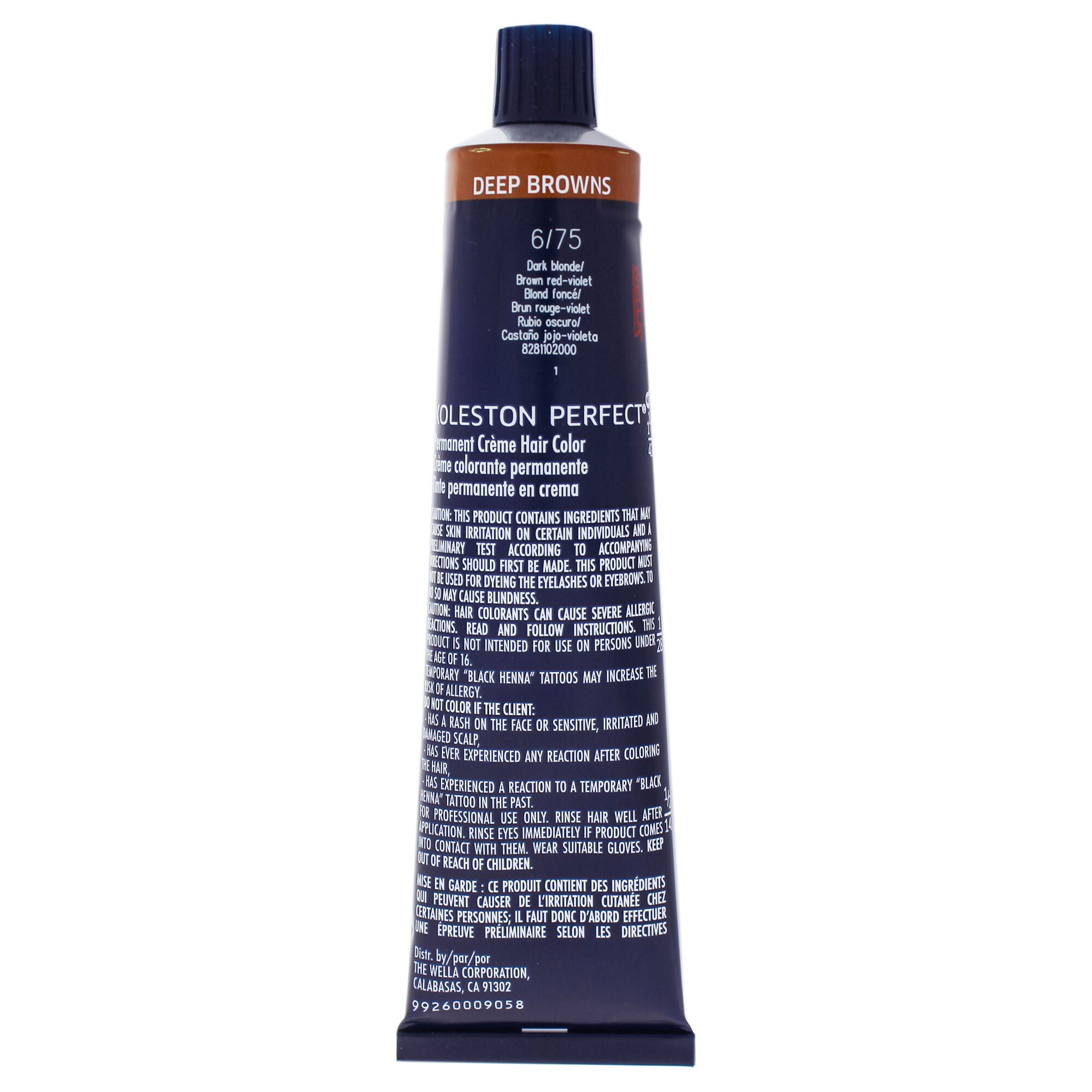 Koleston Perfect Permanent Creme Hair Color - 6 75 Dark Blonde-Brown Red-Violet by Wella for Unisex - 2 oz Hair Color, See Description, alternate image number 3