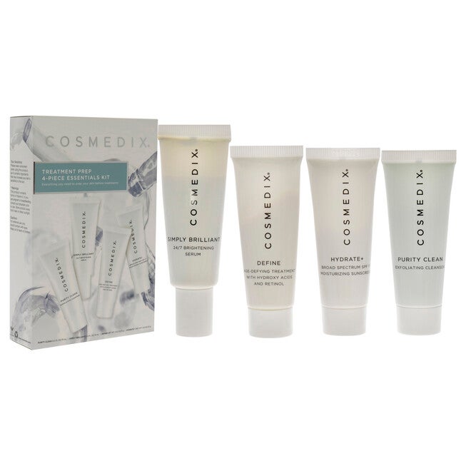 Treatment Prep Essentials Kit by Cosmedix for Unisex - 4 Pc 0.5oz Purity Clean, 0.5oz Simply Brilliant, 0.5oz Define, 0.5oz Hydrate Plus, NA, alternate image number null