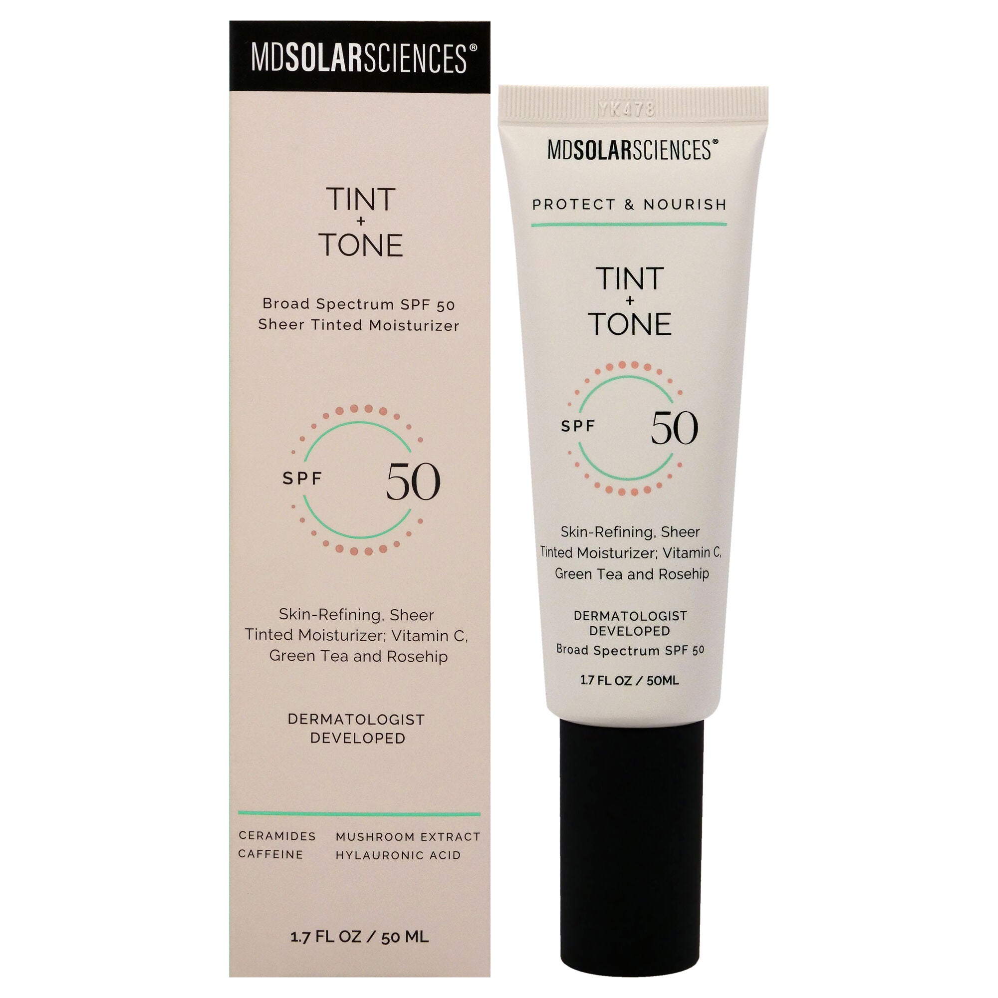 Tint Plus Tone SPF 50 by MDSolarSciences for Women - 1.7 oz Moisturizer, See Description, hi-res image number 0
