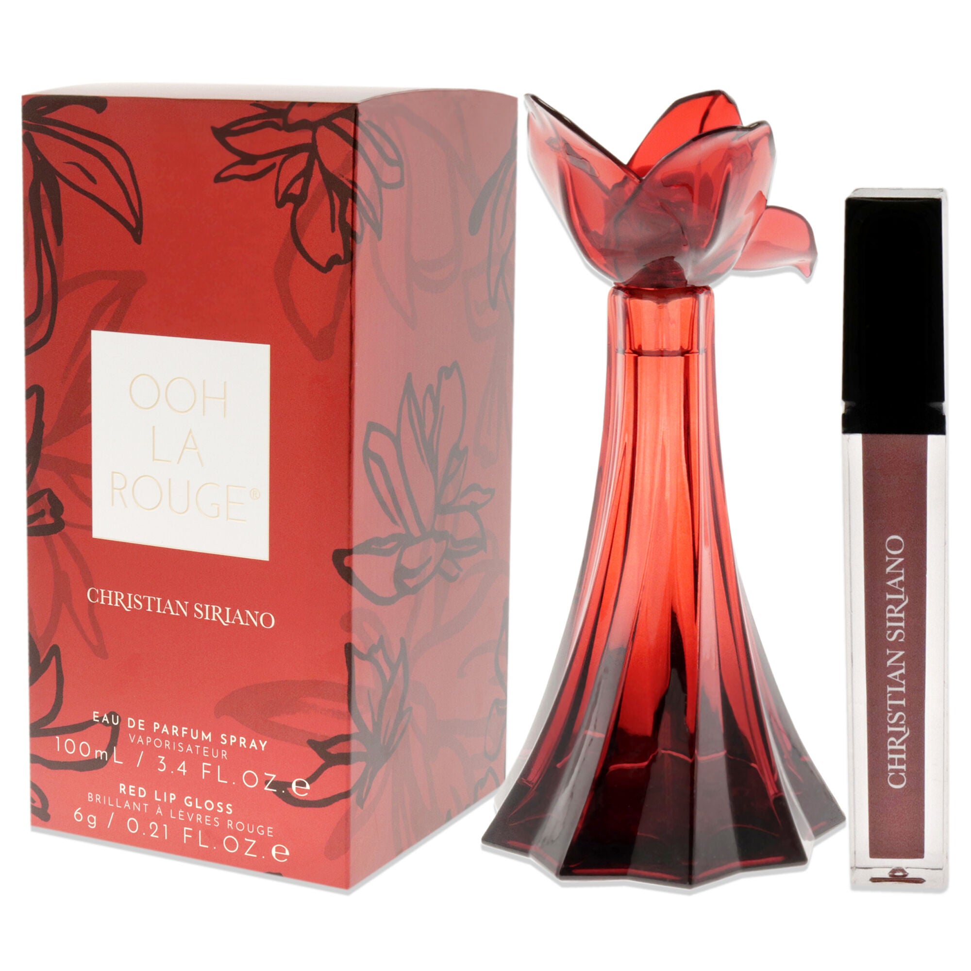 Ooh La Rouge by Christian Siriano for Women - 2 Pc Gift Set 3.4 oz EDP Spray, 0.21oz Red Lip Gloss, Clear, alternate image number 3