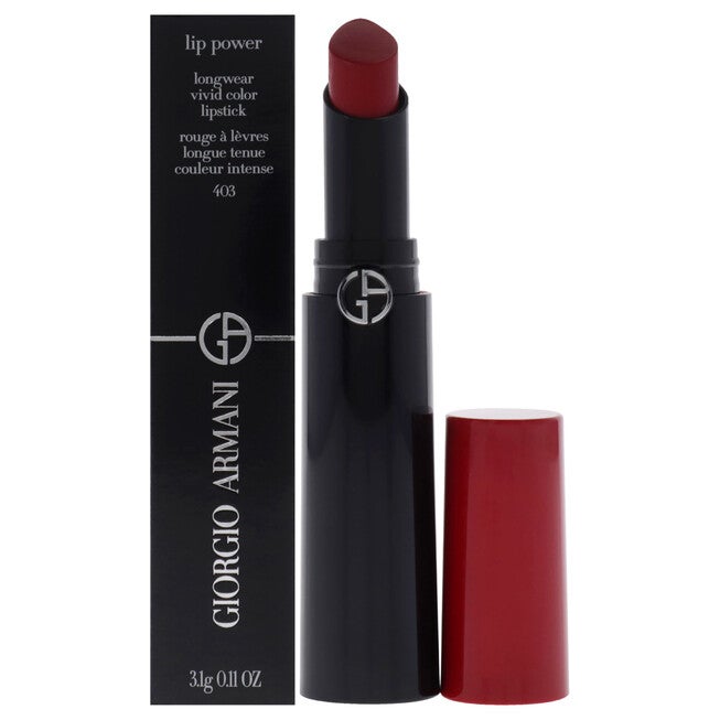Lip Power Longwear Vivid Color Lipstick - 403 Fighter by Giorgio Armani for Women - 0.11 oz Lipstick, NA, hi-res image number null