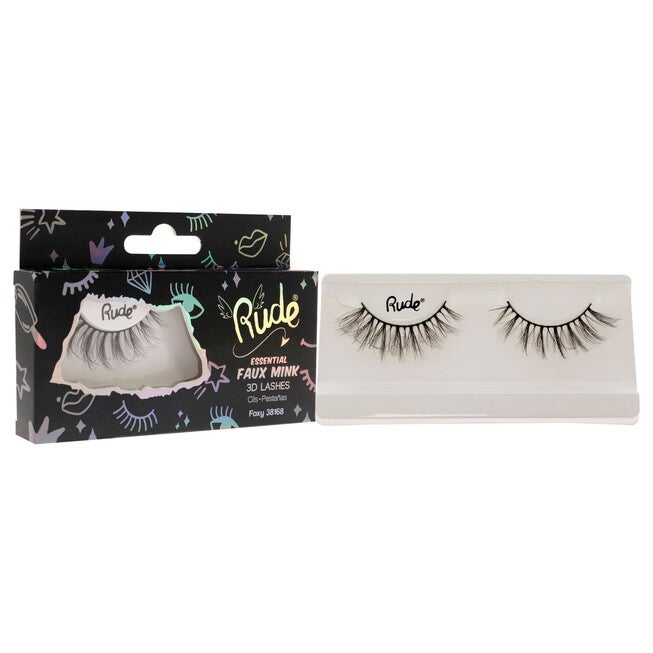 Essential Faux Mink 3D Lashes - Foxy by Rude Cosmetics for Women - 1 Pc Pair, , alternate image number null