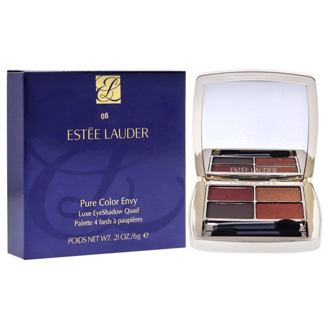 Pure Color Envy Luxe Eyeshadow Quad - 08 Wild Earth by Estee Lauder for Women - 0.21 oz Eye Shadow, NA, alternate image number null