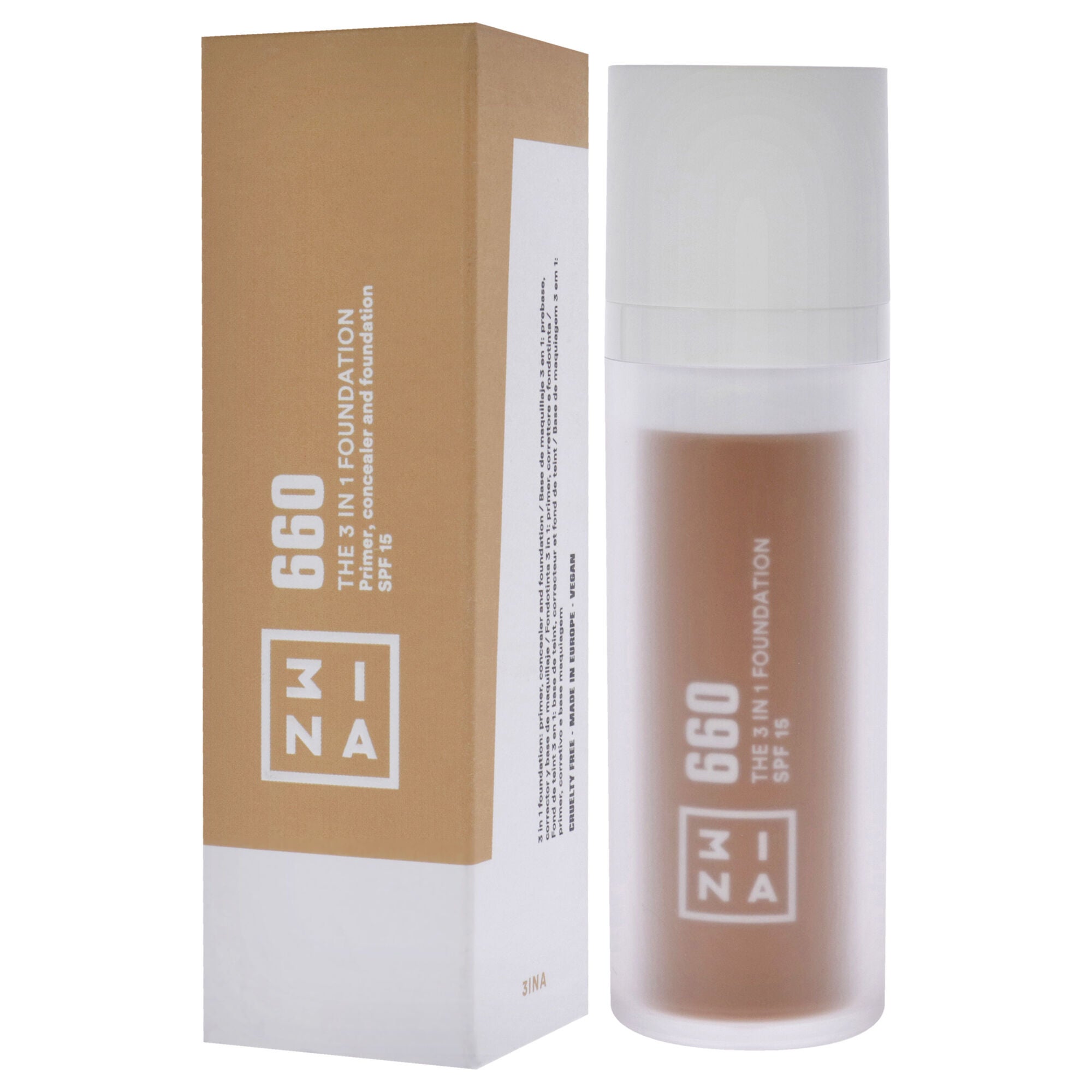 The 3-In-1 Foundation SPF 15 - 660 by 3INA for Women - 1.01 oz Foundation, , alternate image number 7