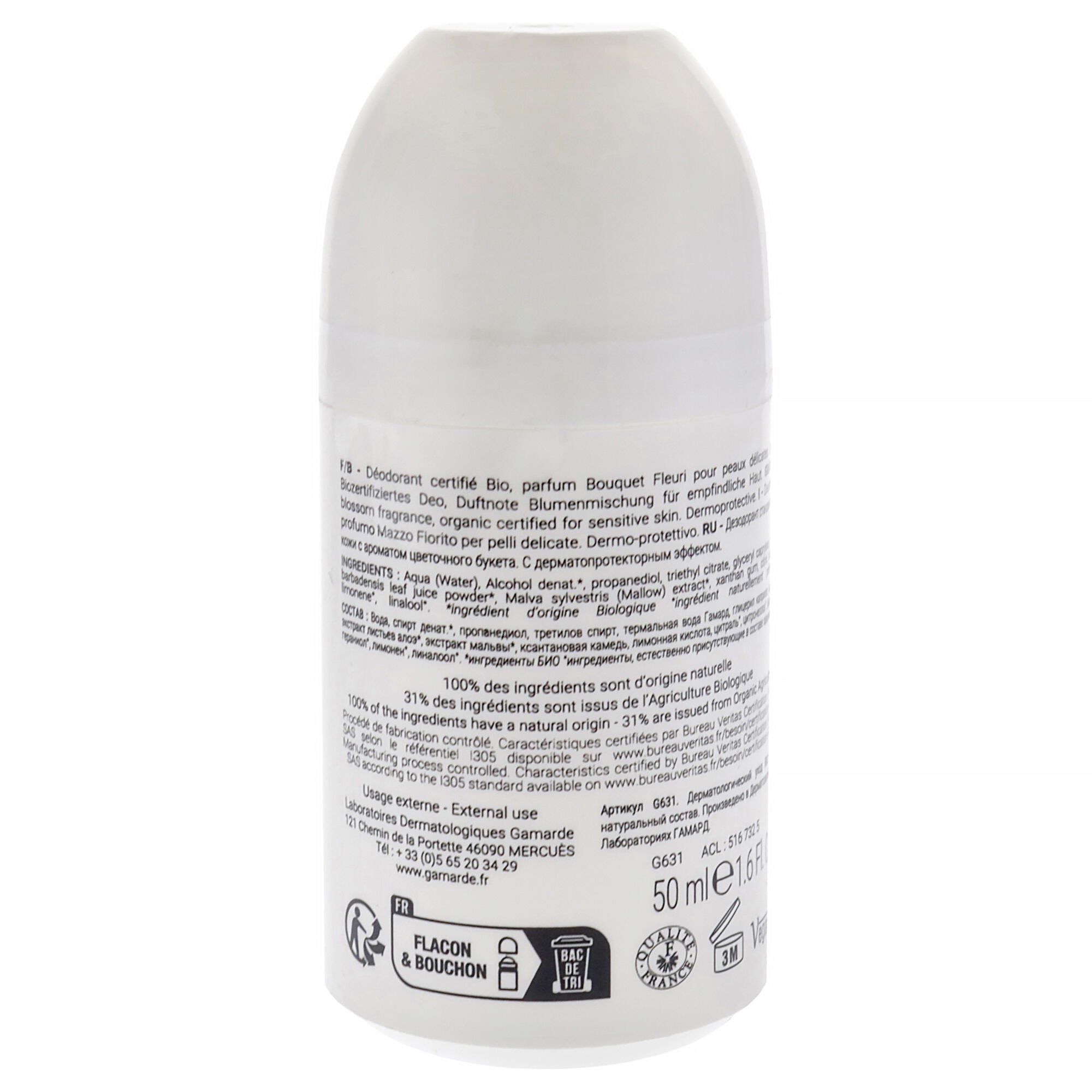 Soothing Deodorant - Blossom by Gamarde for Women - 1.6 oz Deodorant Roll-On, See Description, alternate image number 1