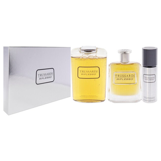 Trussardi Riflesso by Trussardi for Men - 3 Pc Gift Set 3.4oz EDT Spray, 6.8oz Shampoo and Shower Gel, 3.4oz Deodorant Spray, , alternate image number null