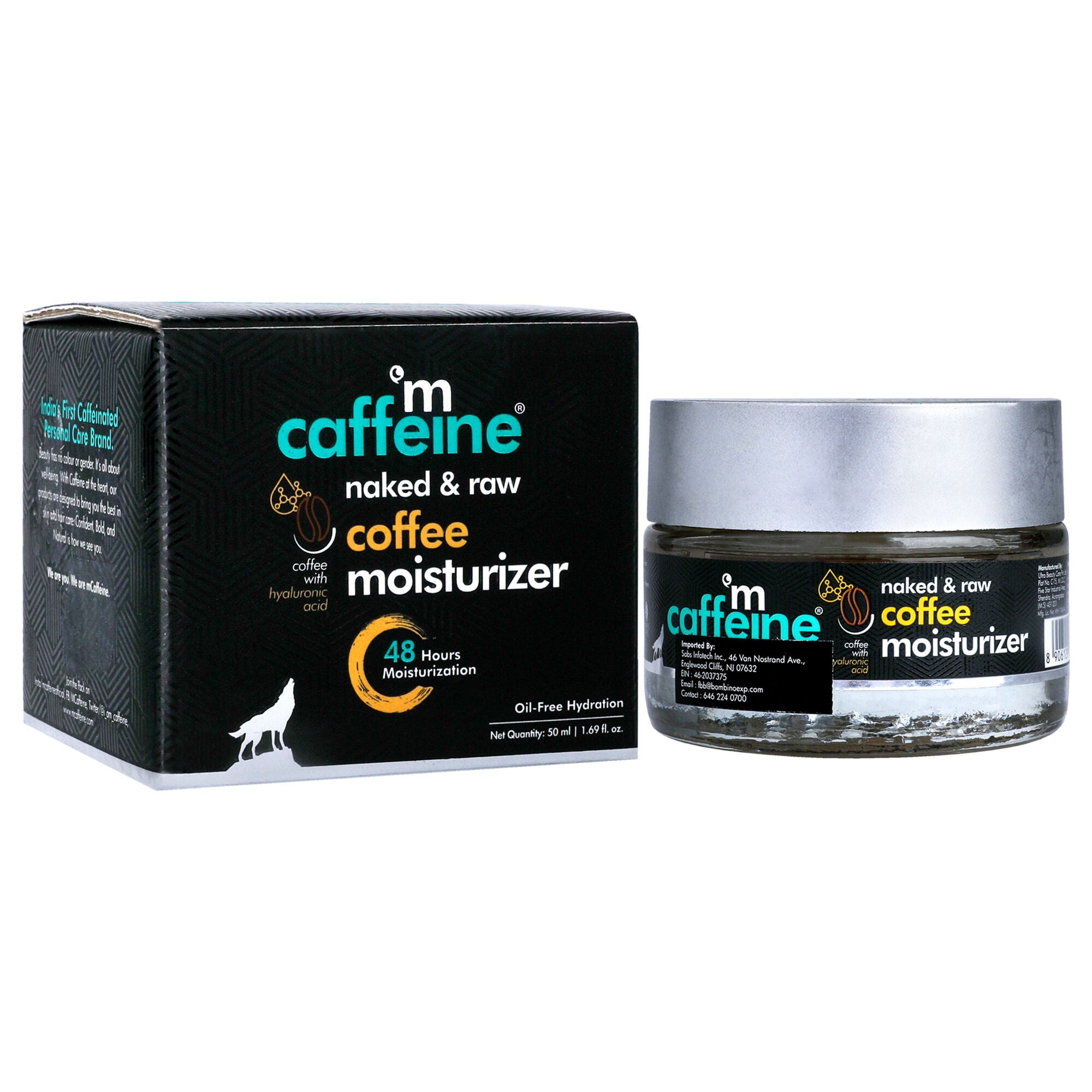 Naked and Raw Coffee Moisturizer - Hyaluronic Acid - Oil Free Hydration by mCaffeine for Unisex - 1.69 oz Moisturizer, See Description, alternate image number 2