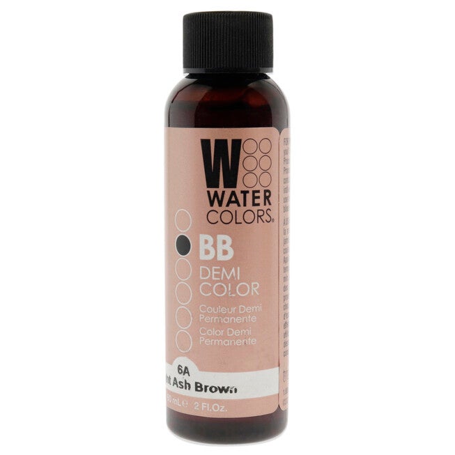 Watercolors BB Demi-Permanent Hair Color - 6A Medium Ash Brown by Tressa for Unisex - 2 oz Hair Color, NA, hi-res image number null