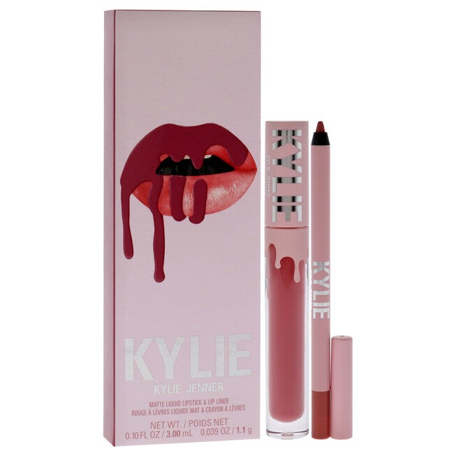 Matte Lip Kit - 302 Snow Way Bae by Kylie Cosmetics for Women - 2 Pc 0.10oz Matte Liquid Lipstick, 0.039oz Lip Liner, NA, alternate image number null