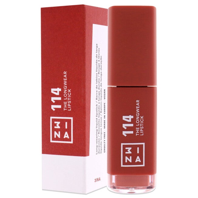 The Longwear Lipstick - 114 Brown by 3INA for Women - 0.20 oz Lipstick, NA, alternate image number null