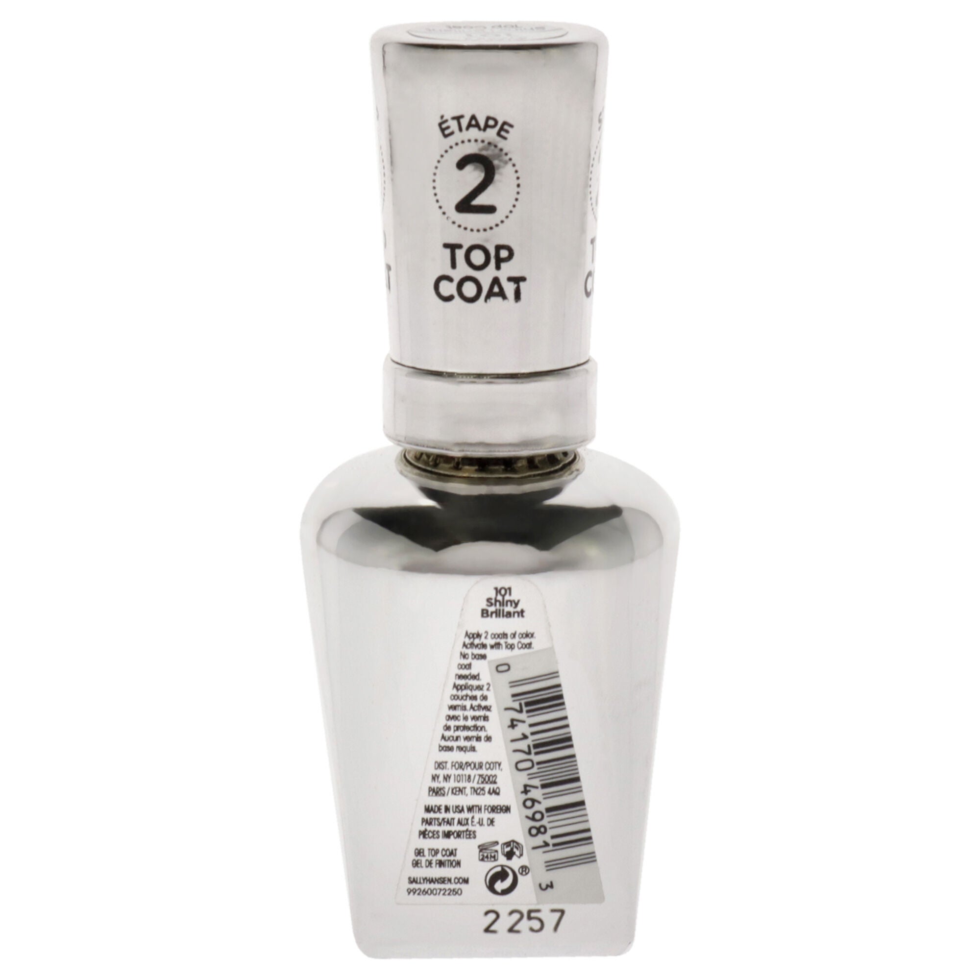 Miracle Gel - 101 Top Coat by Sally Hansen for Women - 0.5 oz Nail Polish, See Description, alternate image number 2