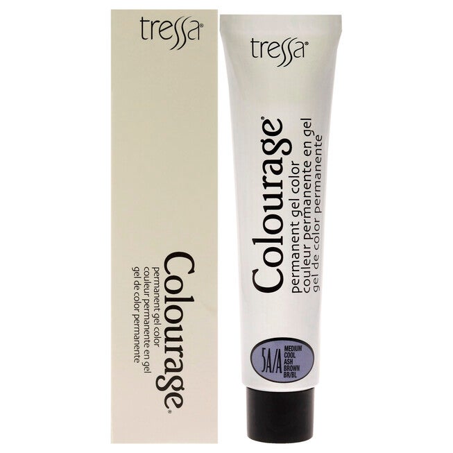 Colourage Permanent Gel Color - 5AA Medium Cool Ash Brown by Tressa for Unisex - 2 oz Hair Color, NA, hi-res image number null