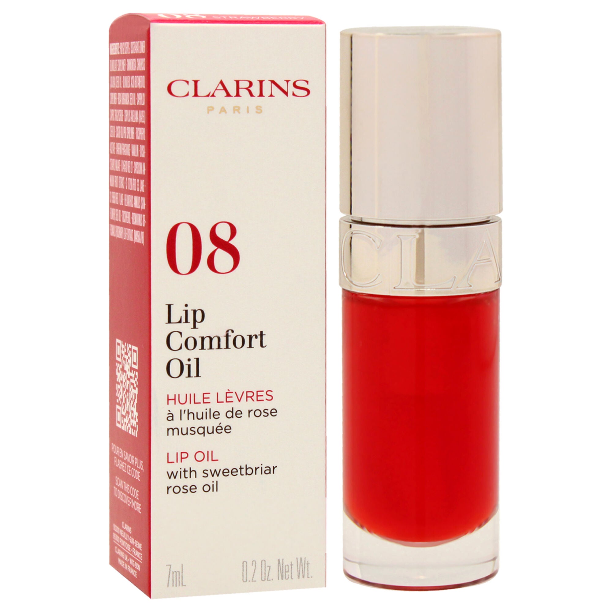 Lip Comfort Oil - 08 Strawberry by Clarins for Women - 0.2 oz Lip Oil, See Description, alternate image number 2