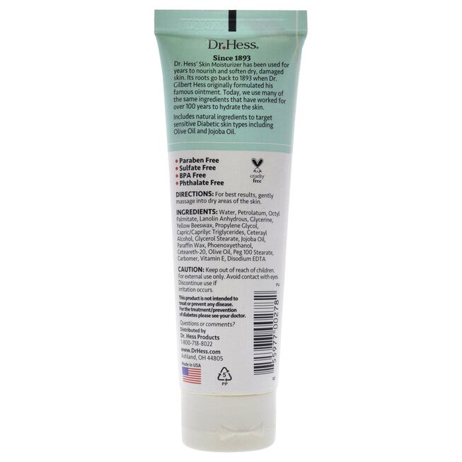 Skin Moisturizer For Diabetic Prone Skin by Dr. Hess for Unisex - 4 oz Moisturizer, NA, alternate image number null