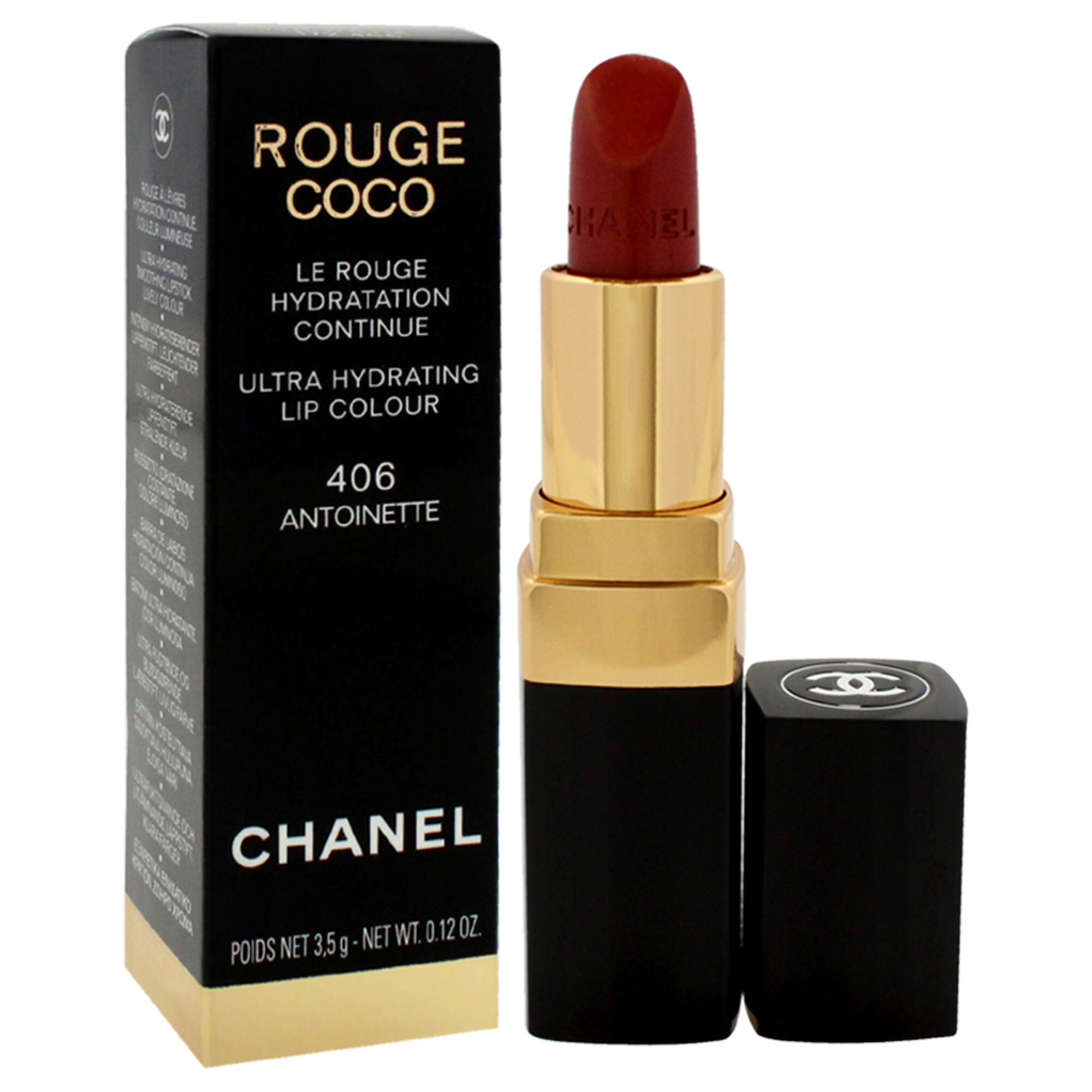 Rouge Coco Shine Hydrating Sheer Lipshine - 406 Antoinette by Chanel for Women - 0.11 oz Lipstick, See Description, alternate image number 2