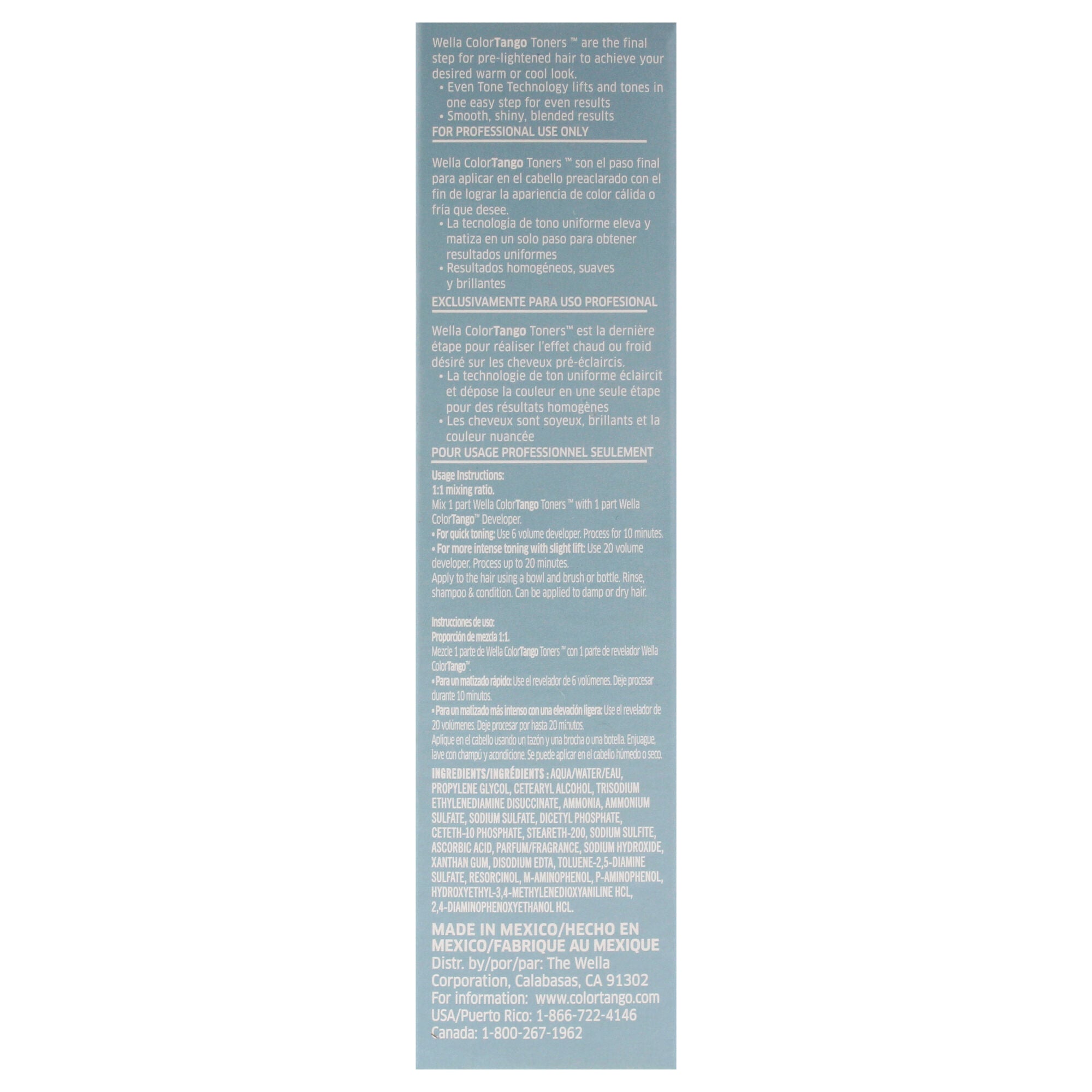 Color Tango Permanent Cream Toner - CT14 Champagne Cream by Wella for Women - 2 oz Toner, White, alternate image number 5