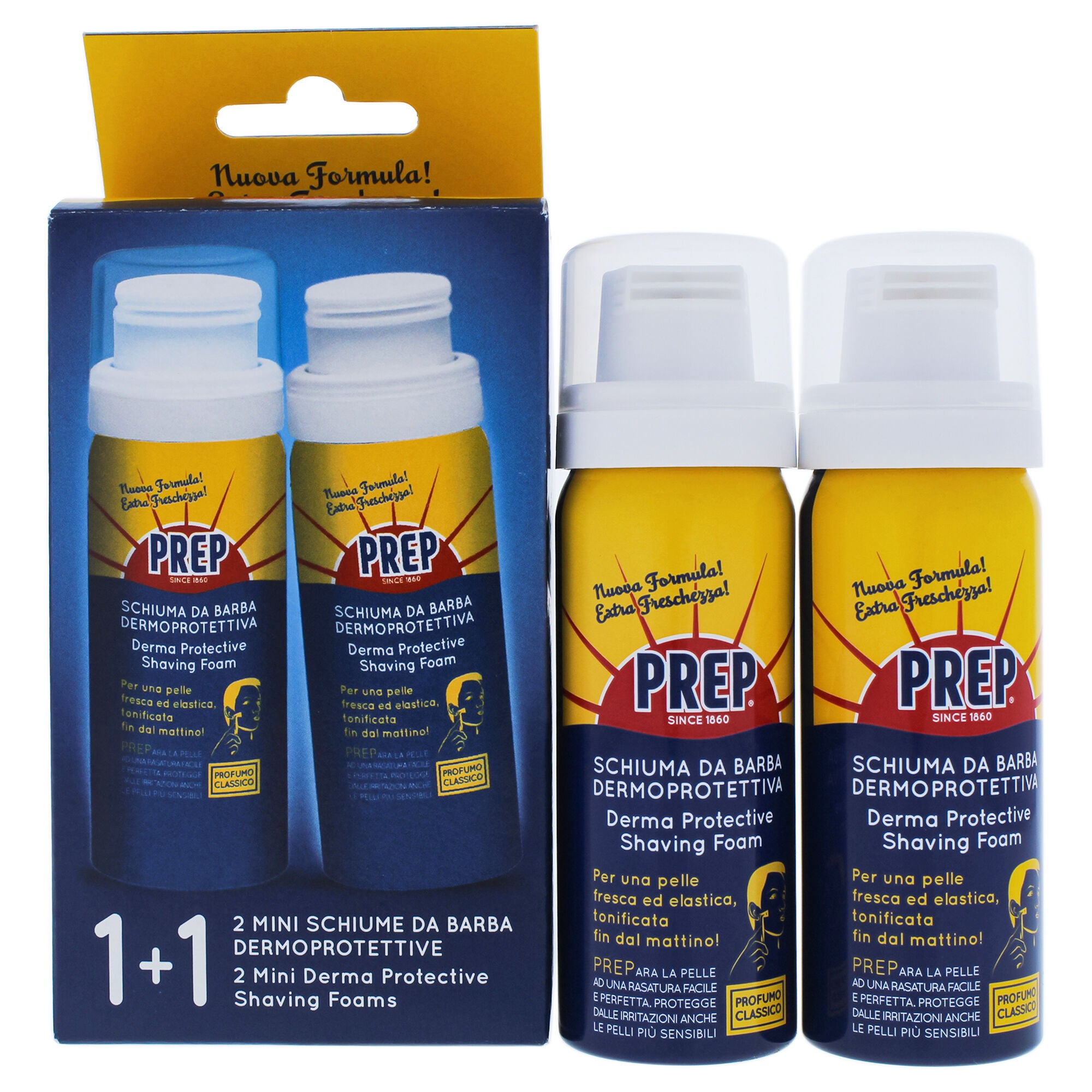 Derma Protective Shaving Foam by Prep for Men - 2 x 1.7 oz Shaving Foam, See Description, hi-res image number 0