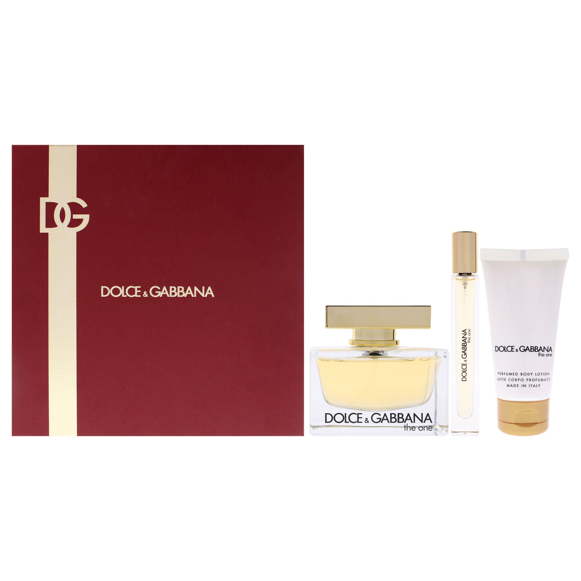The One by Dolce and Gabbana for Women - 3 Pc Gift Set 2.5oz EDP Spray, 0.33oz EDP Spray (Mini), 1.7oz Body Lotion, Clear, hi-res image number 0