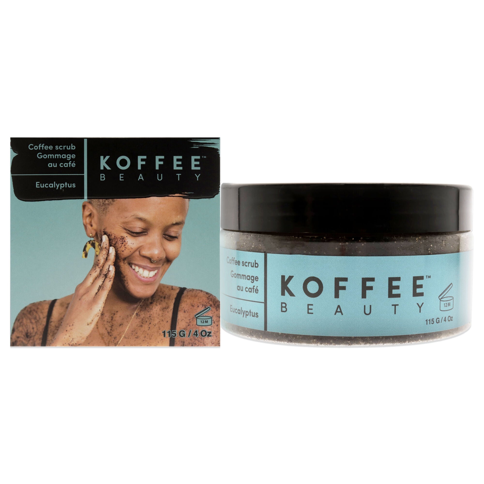 Coffee Scrub - Eucalyptus by Koffee Beauty for Unisex - 4 oz Scrub, See Description, hi-res image number 0