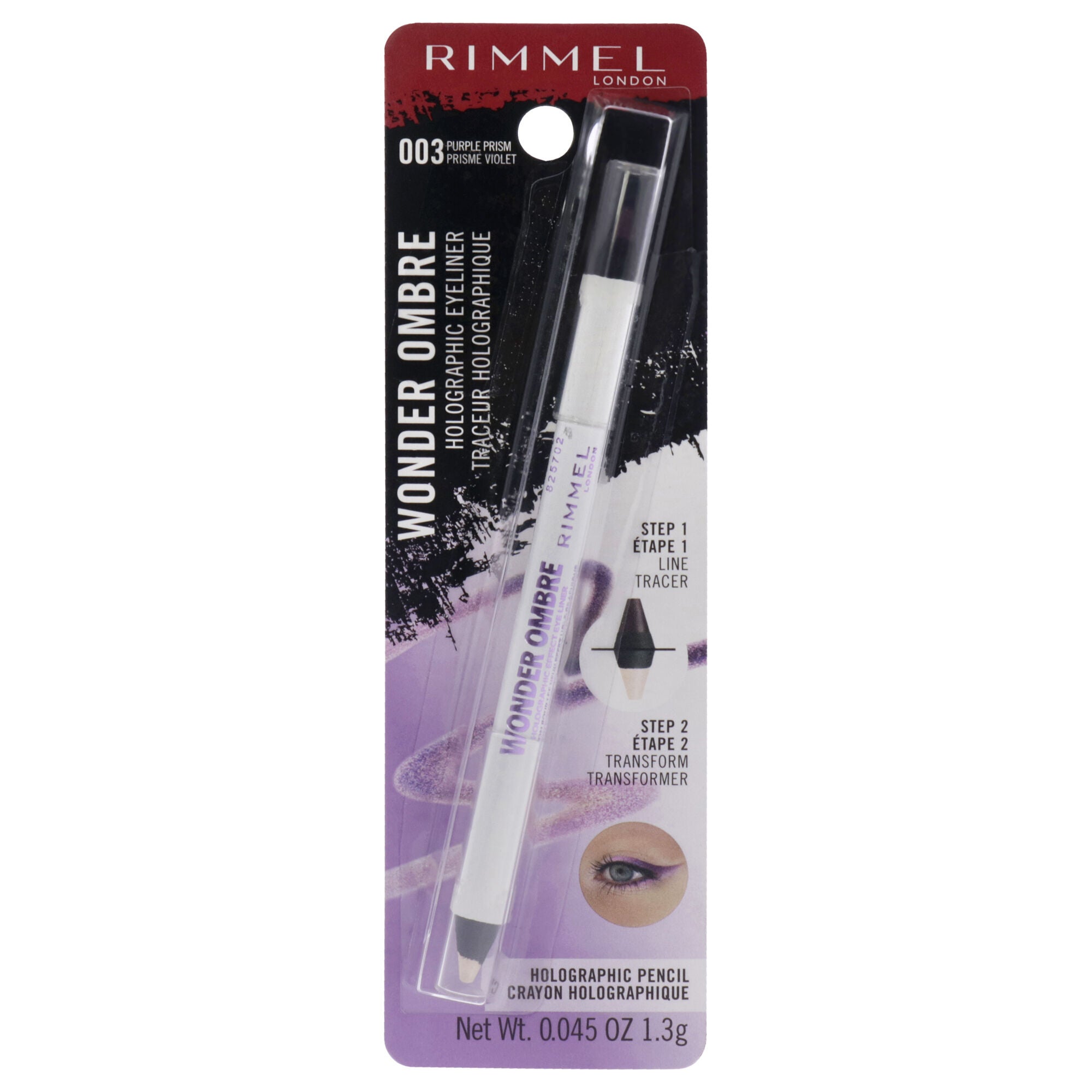 Wonder Ombre Holographic Eyeliner - 003 Purple Prism by Rimmel London for Women - 0.045 oz Eyeliner, See Description, hi-res image number 0
