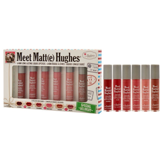 Meet Matte Hughes Mini Long-Lasting Liquid Lipsticks Set by the Balm for Women - 6 Pc 0.04oz, NA, alternate image number null