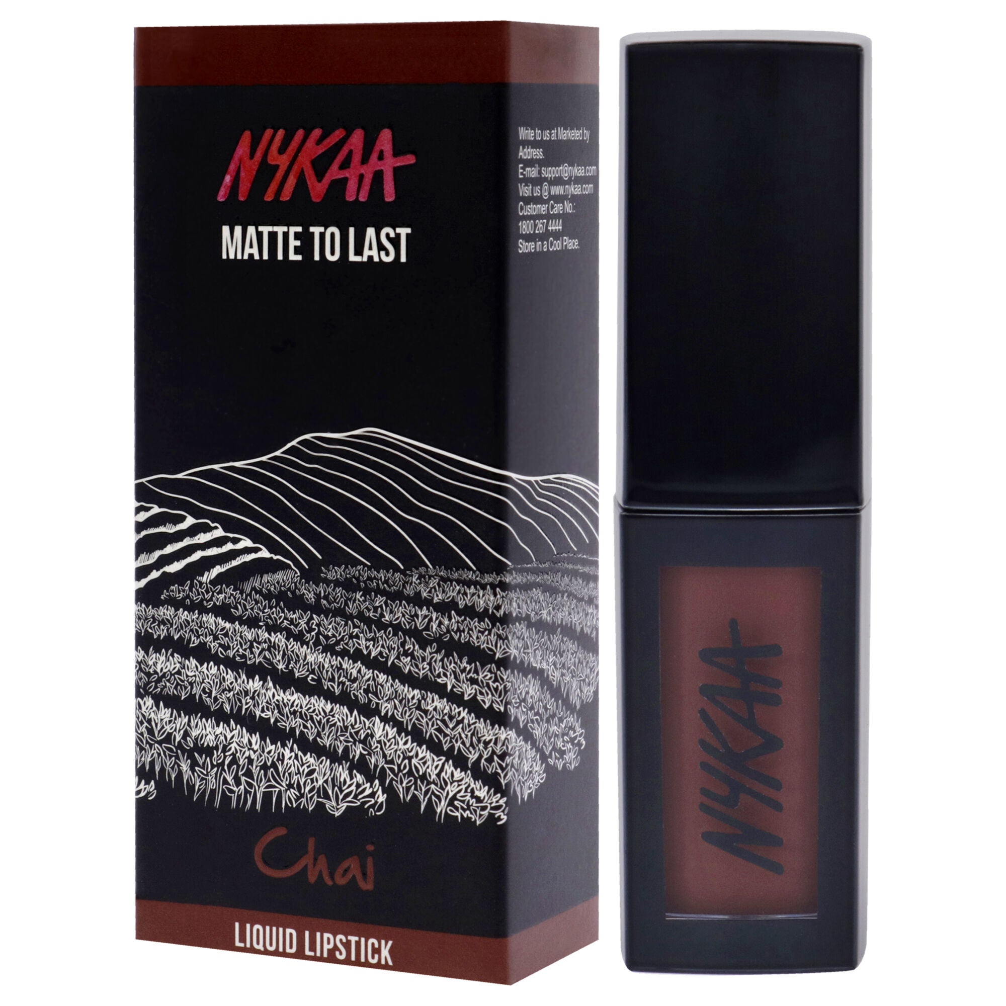 Matte to Last Liquid Lipstick - 18 Chai by Nykaa Cosmetics for Women - 0.16 oz Lipstick, , alternate image number 8