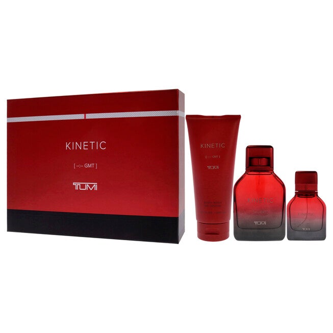 Kinetic by Tumi for Men - 3 Pc Gift Set 3.4oz EDP Spray, 1oz EDP Spray, 6.7oz Body Wash, NA, alternate image number null
