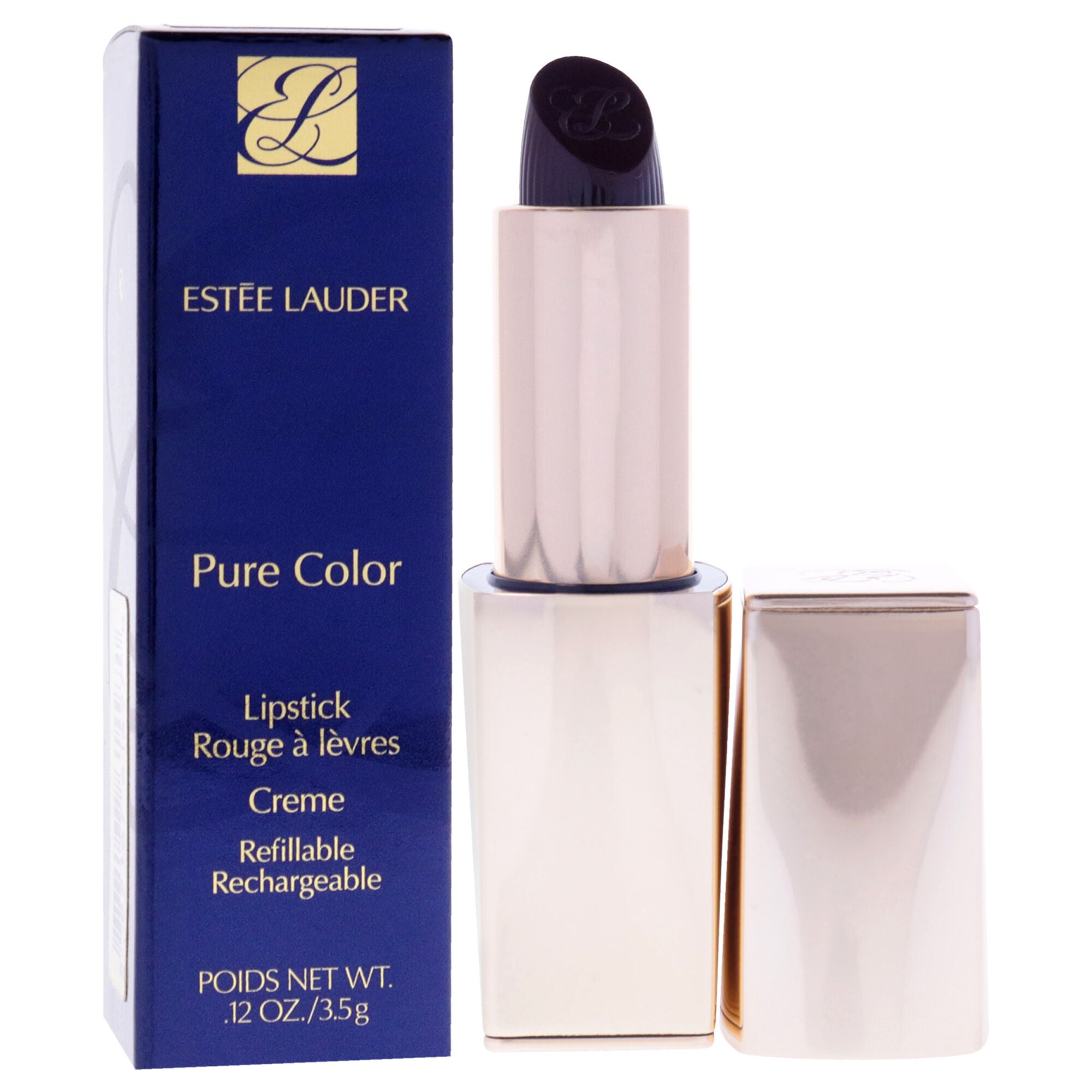 Pure Color Creme Lipstick - 685 Midnight Kiss by Estee Lauder for Women - 0.12 oz Lipstick (Refillable), See Description, alternate image number 1
