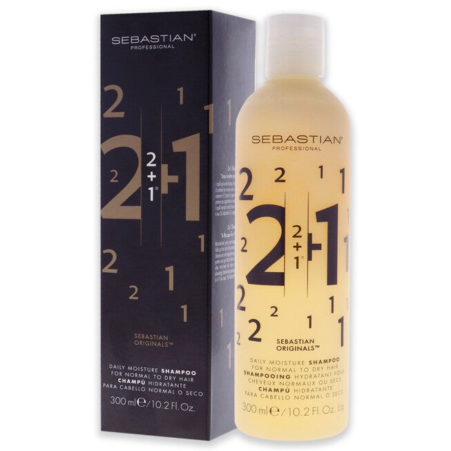 2 Plus 1 Daily Moisture Shampoo by Sebastian for Unisex - 10.2 oz Shampoo, , alternate image number null