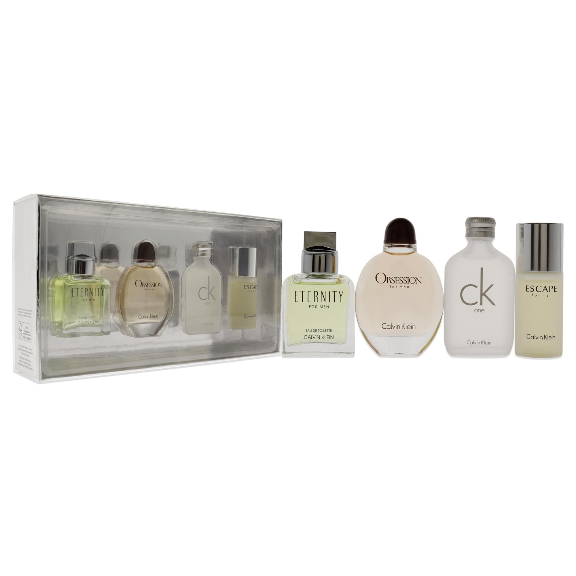 Calvin Klein by Calvin Klein for Men - 4 Pc Mini Gift Set 0.5 oz Eternity EDT, 0.5 oz Escape EDT, 0.5 oz CK One EDT and 0.5 oz Obsession EDT, See Description, alternate image number 1