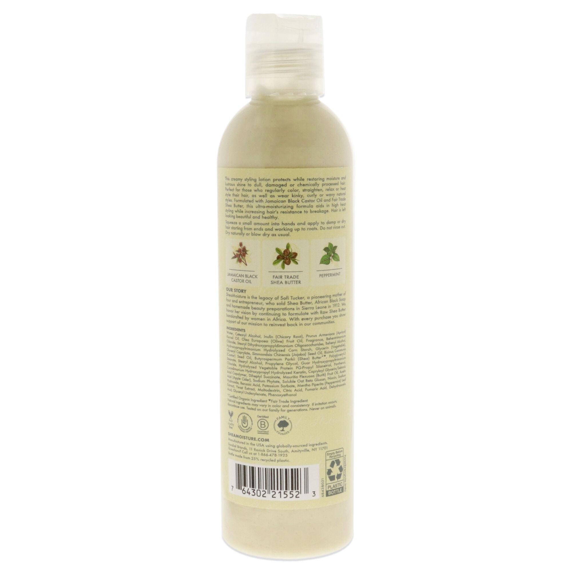 Jamaican Black Castor Oil Strengthen and Restore Styling Lotion by Shea Moisture for Unisex - 8 oz Lotion, See Description, alternate image number 2