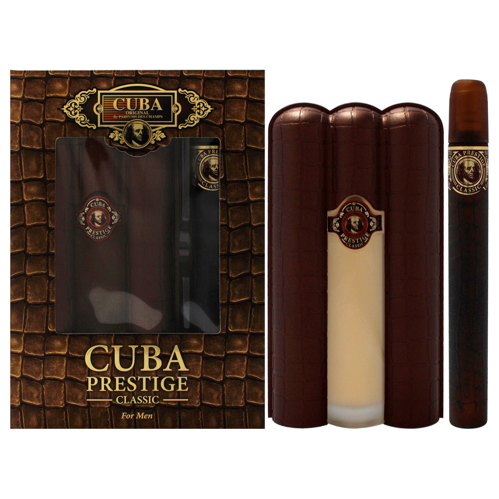 Cuba Prestige Classic by Cuba for Men - 2 Pc Gift Set 3oz EDT Spray, 1.17oz EDT Spray, See Description, hi-res image number 0