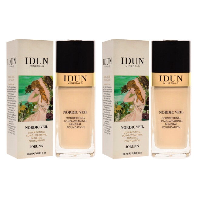 Nordic Veil Foundation - 301 Jorunn by Idun Minerals for Women - 0.88 oz Foundation - Pack of 2, NA, alternate image number null