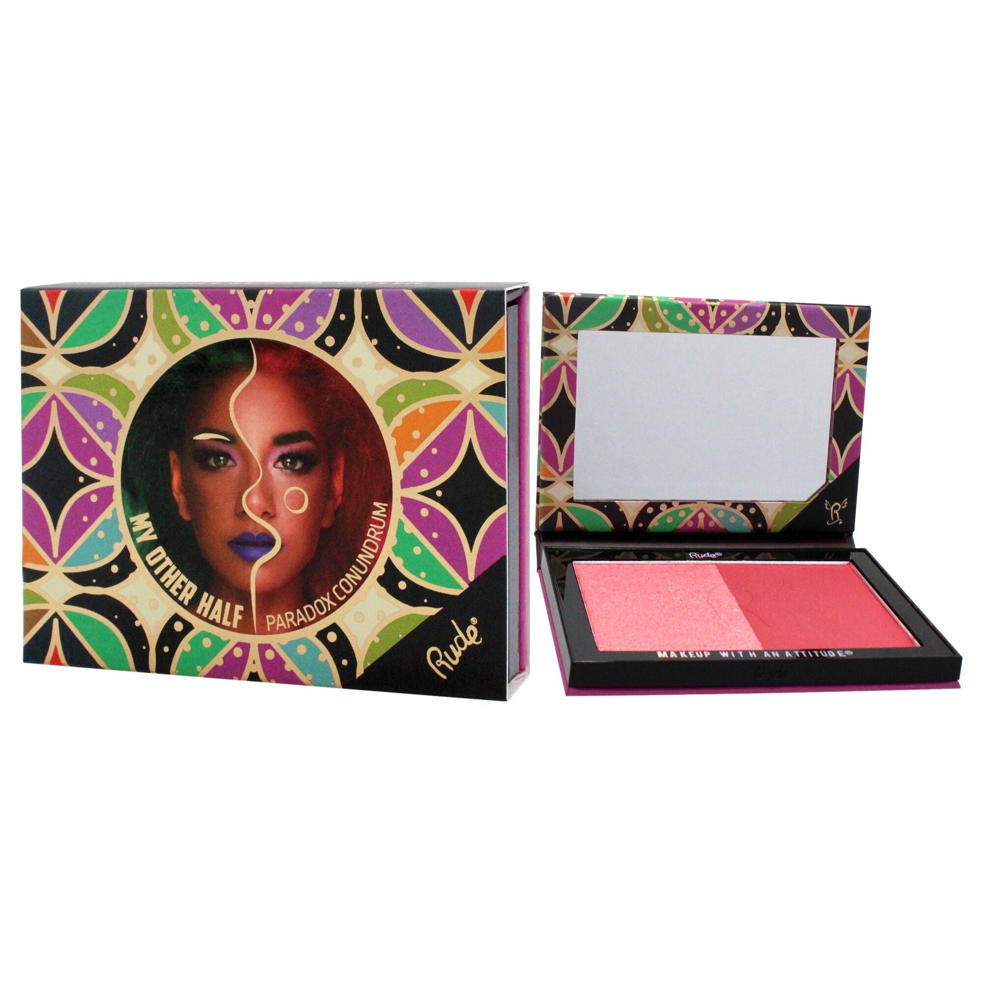 My Other Half Duo Shade Face Palette - Pearadox Conundrum by Rude Cosmetics for Women - 0.4 oz Makeup, , alternate image number 7