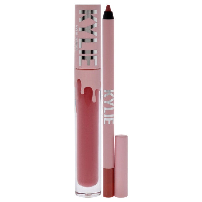 Matte Lip Kit - 302 Snow Way Bae by Kylie Cosmetics for Women - 2 Pc 0.10oz Matte Liquid Lipstick, 0.039oz Lip Liner, NA, alternate image number null