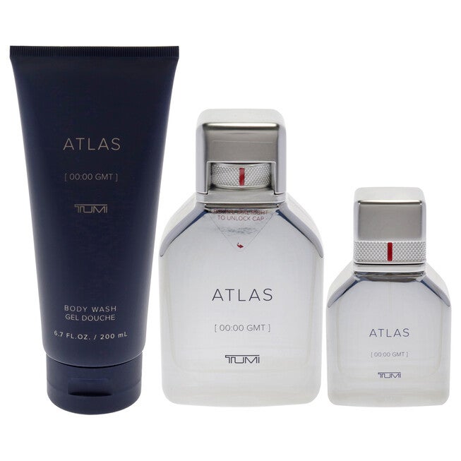 Atlas by Tumi for Men - 3 Pc Gift Set 3.4oz EDP Spray, 1oz EDP Spray, 6.7oz Body Wash, , alternate image number null