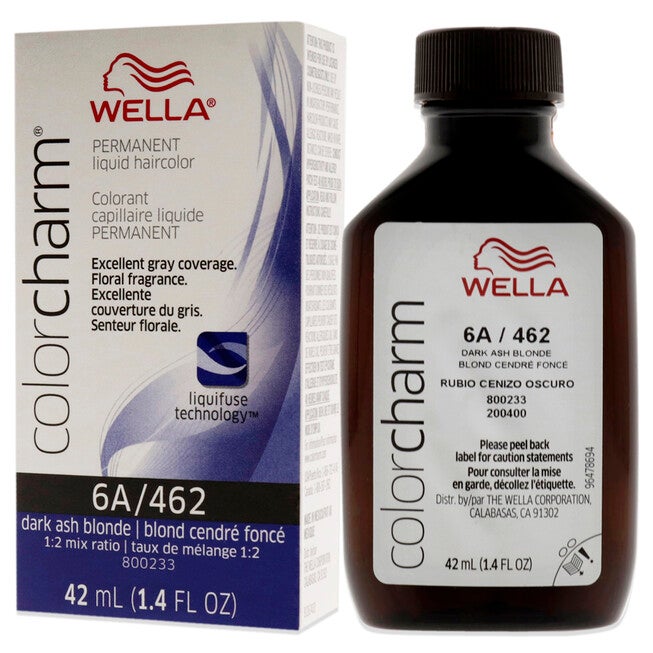 Color Charm Permanent Liquid Haircolor - 462 6A Dark Ash Blonde by Wella for Unisex - 1.4 oz Hair Color, , alternate image number null