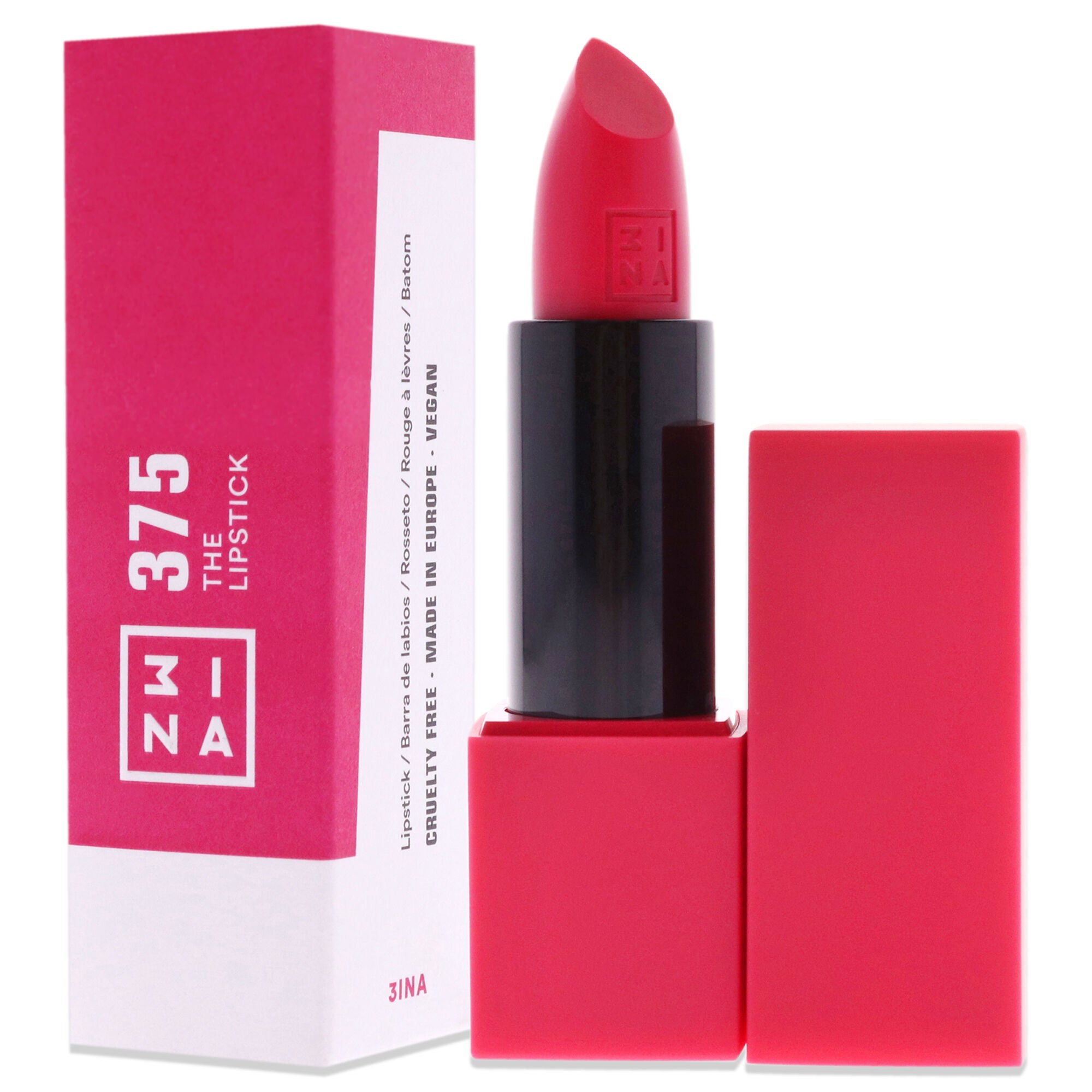 The Lipstick - 375 Shiny Electric Pink by 3INA for Women - 0.11 oz Lipstick, See Description, alternate image number 2
