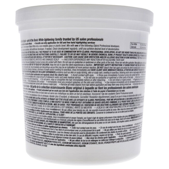 Basic White Powder Lighteners by Clairol for Unisex - 16 oz Lightener, NA, alternate image number null