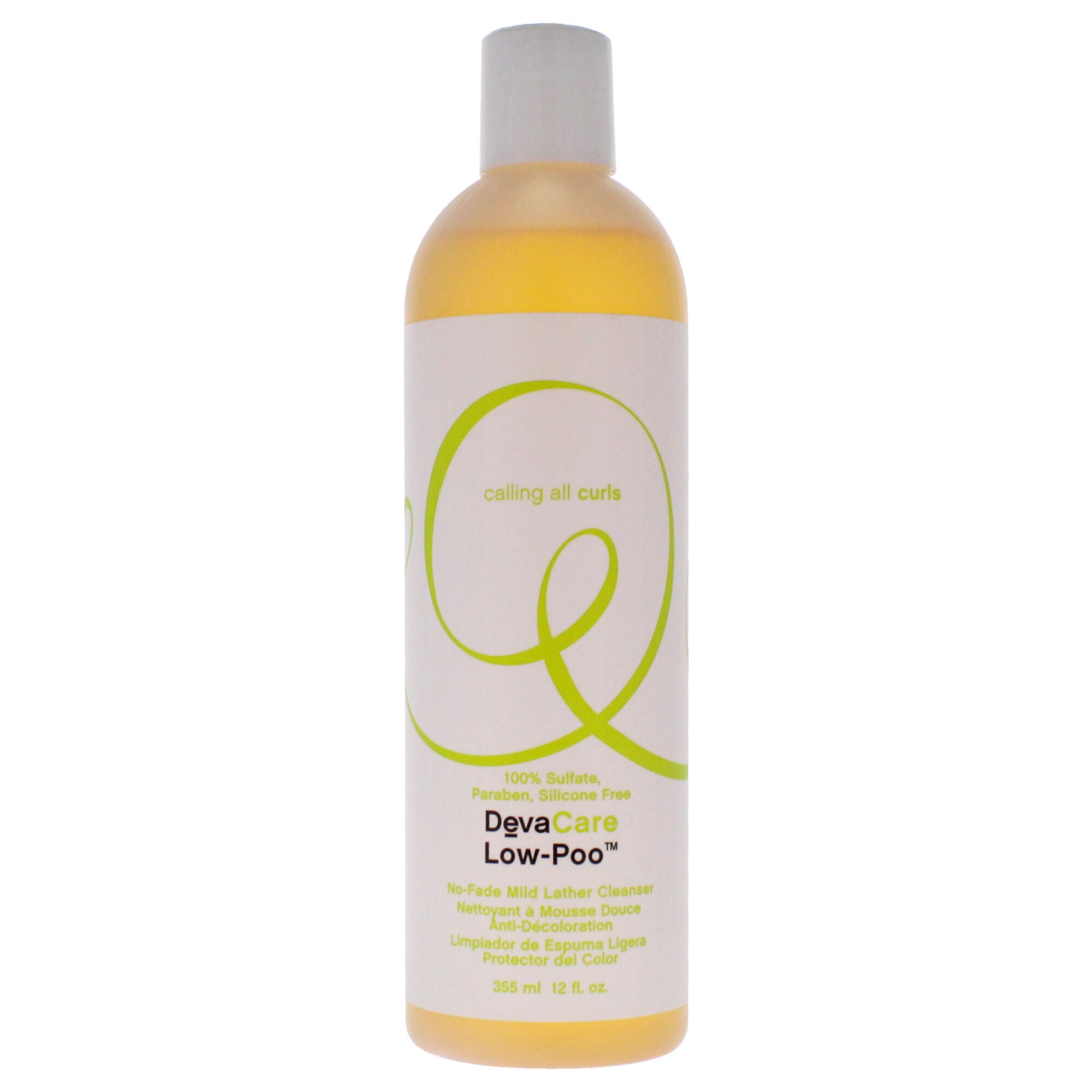 DevaCare Low-Poo No-Fade Mild Lather Cleanser by DevaCurl for Unisex - 12 oz Cleanser, See Description, hi-res image number 0