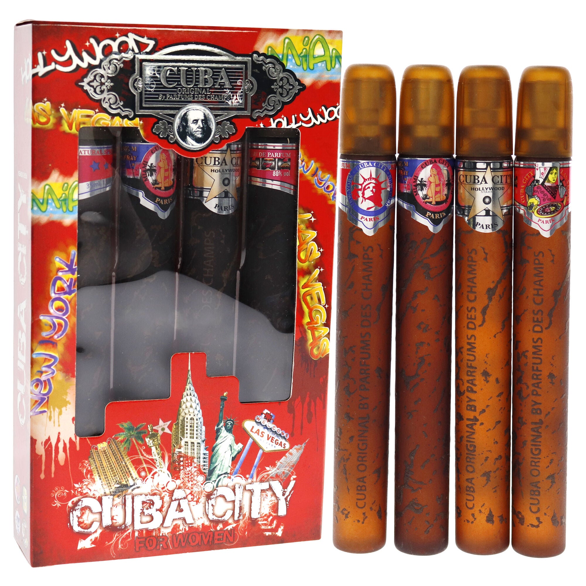 Cuba City by Cuba for Women - 4 Pc Gift Set 1.17oz Hollywood, 1.17oz Vegas, 1.17oz Miami, 1.17oz New York, , alternate image number 6