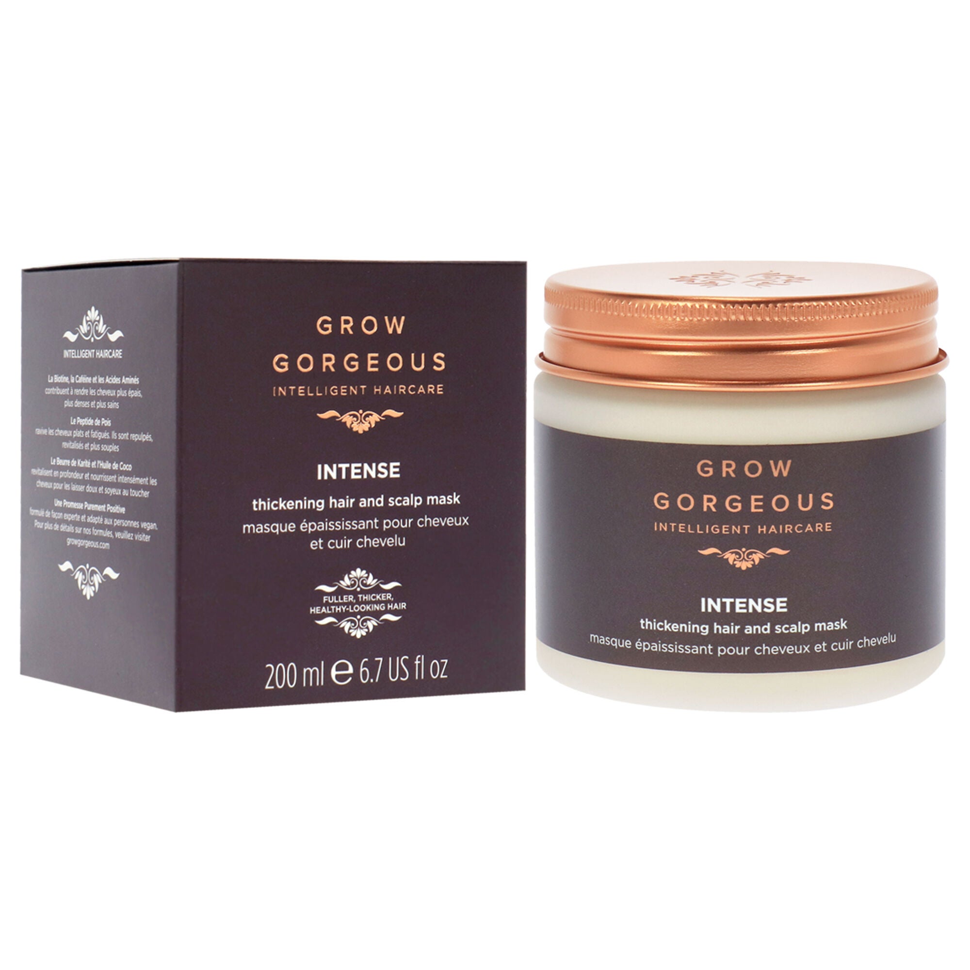 Intense Thickening Hair and Scalp Mask by Grow Gorgeous for Unisex - 6.7 oz Masque, See Description, alternate image number 2