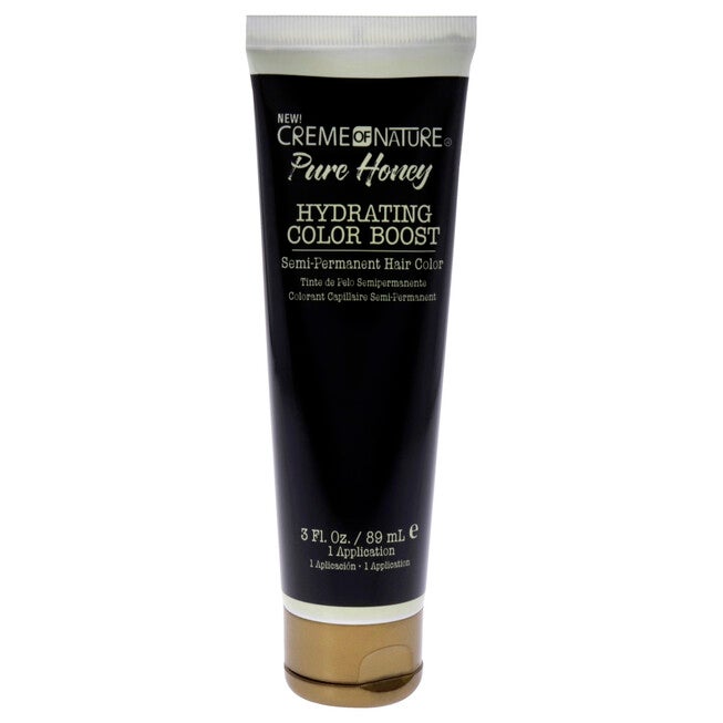Pure Honey Hydrating Color Boost Semi-Permanent Hair Color - Silky Jet Black by Creme of Nature for Unisex - 3 oz Hair Color, , alternate image number null
