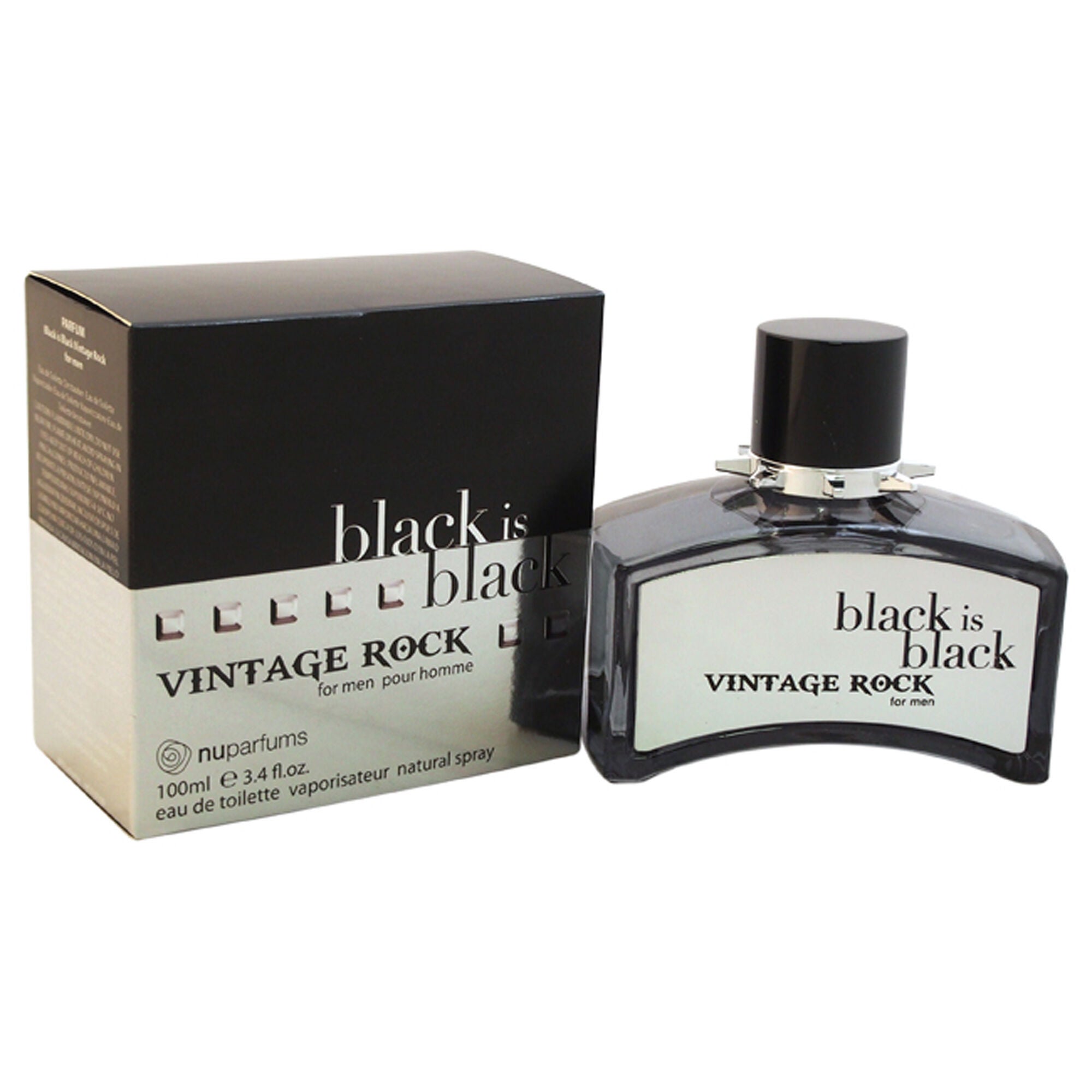 Black Is Black Vintage Rock by Nuparfums for Men - 3.4 oz EDT Spray, , alternate image number 1